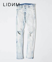 LIDNM | iSKOハイストレッチペイントクラッシュスキニー(デニムパンツ)