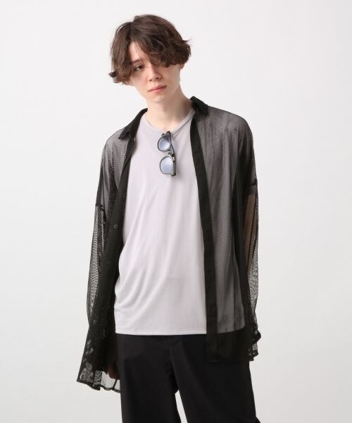 HARE（ハレ）の「BIGメッシュシャツ（トップス・ホワイト系その他/ブラック）」の2枚目の写真