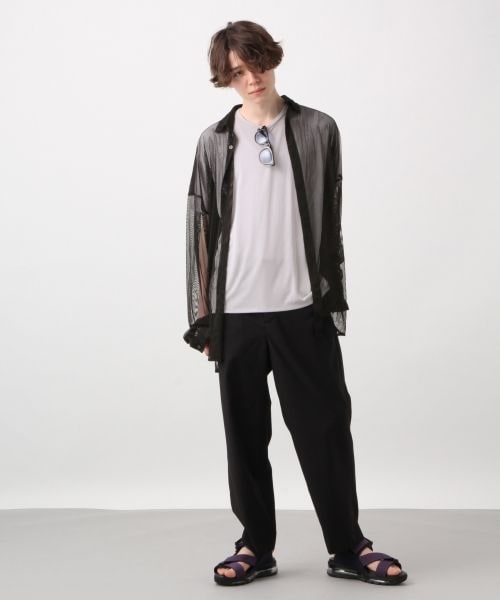 HARE（ハレ）の「BIGメッシュシャツ（トップス・ホワイト系その他/ブラック）」の4枚目の写真