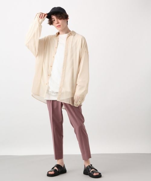 HARE（ハレ）の「BIGメッシュシャツ（トップス・ホワイト系その他/ブラック）」の3枚目の写真