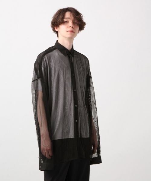 HARE（ハレ）の「BIGメッシュシャツ（トップス・ホワイト系その他/ブラック）」の5枚目の写真