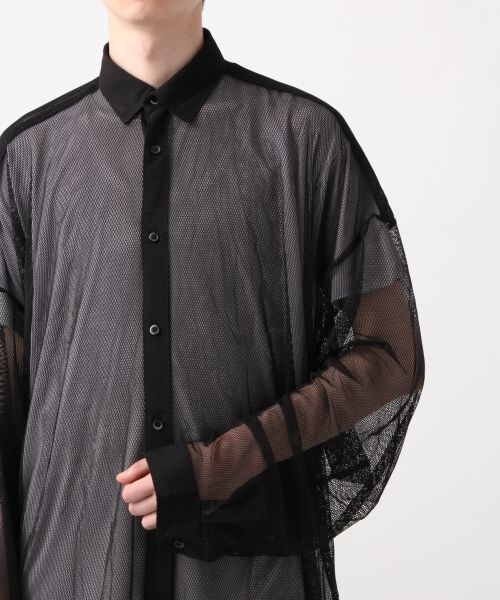 HARE（ハレ）の「BIGメッシュシャツ（トップス・ホワイト系その他/ブラック）」の9枚目の写真