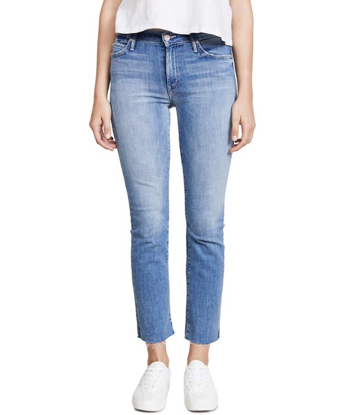 デニム・ジーパン Mother The Rascal Ankle Snippet Blue Cotton Jeans MOTHER The Rascal Ankle Snippet Jeans | Shopbop