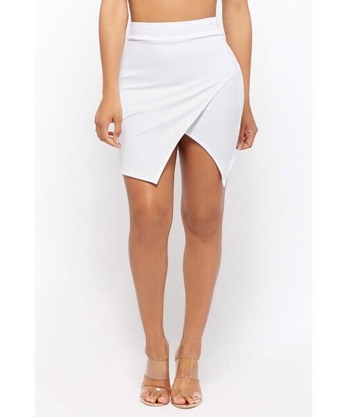 FOREVER 21（フォーエバー トゥエンティーワン）の「Forever 21 Split-Hem Mini Skirt（スカート・レディース・Black/Green/White・X-small/Small/Medium/Large）」の4枚目の写真