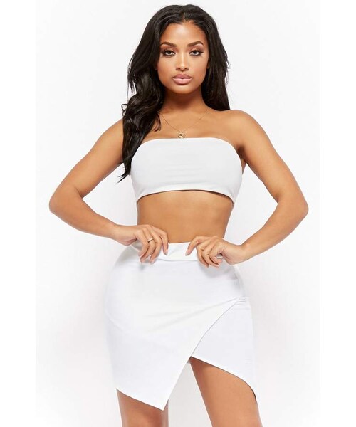 FOREVER 21（フォーエバー トゥエンティーワン）の「Forever 21 Split-Hem Mini Skirt（スカート・レディース・Black/Green/White・X-small/Small/Medium/Large）」の2枚目の写真