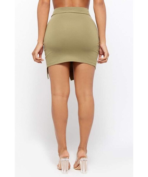 FOREVER 21（フォーエバー トゥエンティーワン）の「Forever 21 Split-Hem Mini Skirt（スカート・レディース・Black/Green/White・X-small/Small/Medium/Large）」の8枚目の写真