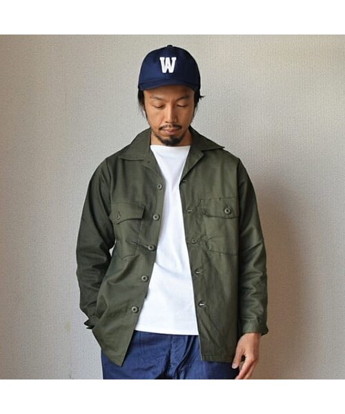 STORES.jp(ストアーズドットジェーピー)の「DEADSTOCK デッドストック 米軍 80年代 ファティーグシャツ オリーブ(シャツ/ブラウス・メンズ・その他)」の1枚目の写真