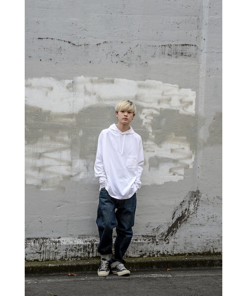 yotsuba（ヨツバ）の「yotsuba - Big Raglan Sleeve Parka（パーカー・メンズ・グレー GRAY/ホワイト WHITE/ブラック BLACK/ピンク PINK/ブラウン BROWN/パープル PURPLE・size 1・2・3）」の7枚目の写真