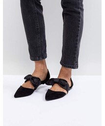 Bershka | Bershka Bow Tie Pointed Flat Shoe(シューズ)