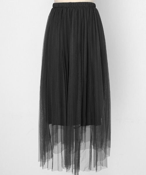 DHOLIC（ディーホリック）の「プリーツチュールスカート（スカート・レディース・ホワイト/ブラック/グレー/ピンク・FREE）」の3枚目の写真