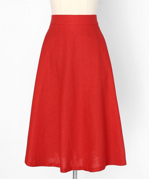 DHOLIC（ディーホリック）の「リネンフレアミディスカート（スカート・レディース・グリーン/レッド/ブルー/ホワイト・FREE）」の4枚目の写真