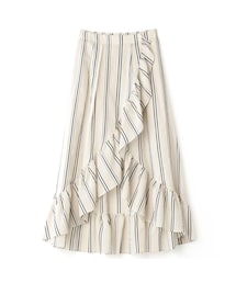 NINE | NINE Multi Stripe Ruffle Skirt(スカート)