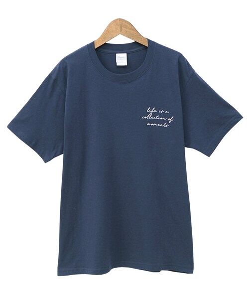Dailyabout（デイリーアバウト）の「ラウンドネックレタリング半袖Tシャツ（Tシャツ/カットソー・レディース・グレー/その他・FREE）」の2枚目の写真