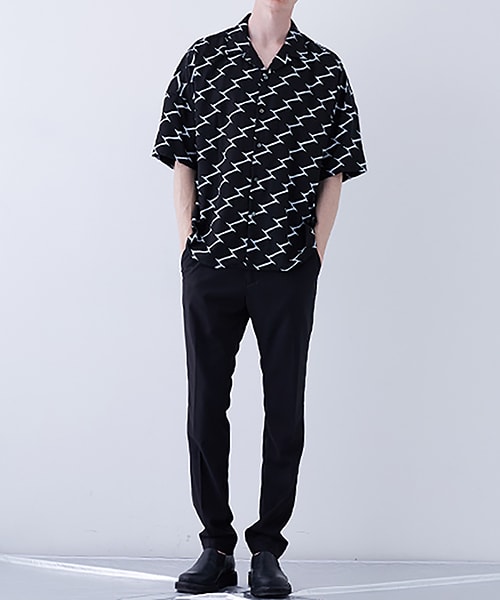 SHAREEF（シャリーフ）の「【5/30入荷予定】復刻総柄オープンカラーシャツ（その他・メンズ・GRN/BLK/ORG・1/2）」の5枚目の写真