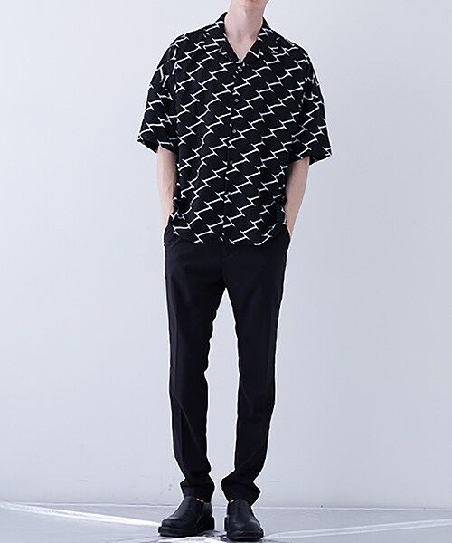 SHAREEF（シャリーフ）の「【5/30入荷予定】復刻総柄オープンカラーシャツ（その他・メンズ・GRN/BLK/ORG・1/2）」の8枚目の写真