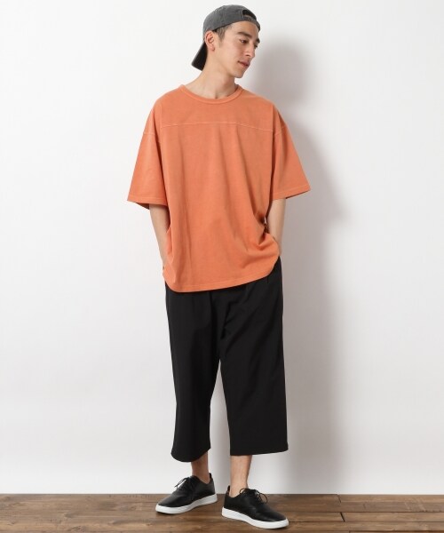 RAGEBLUE(レイジブルー)の「加工ビッグシルエットTシャツ(トップス・ホワイト系/オレンジ系/ベージュ/ブルー系)」の7枚目の写真