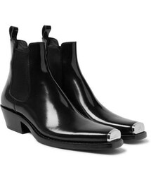 Calvin Klein | CALVIN KLEIN 205W39NYC Chris Metal Toe-Cap Leather Boots(ブーツ)