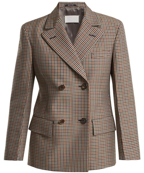 Maison Margiela(メゾンマルジェラ)の「MAISON MARGIELA Double-breasted shrunken jacket(ジャケット/アウター・レディース・Brown・40 It/44 It/46 It)」の1枚目の写真