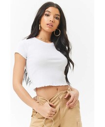 FOREVER 21 | Forever 21 Ribbed Lettuce-Edge Tee(Tシャツ/カットソー)