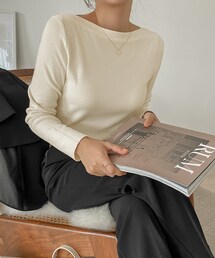 SECRETLABEL | ソフトボートネックニット(ニット/セーター)