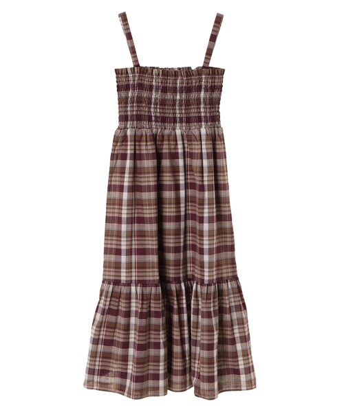 earth music&ecology（アースミュージックアンドエコロジー）の「・マドラスチェックワンピース（ワンピース/ドレス・グレー/ブラウン/ブルー・F）」の7枚目の写真