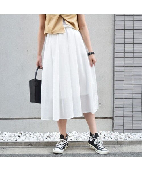 no brand（ノーブランド）の「【 MORE SALE 】メッシュタックSK（スカート・レディース・その他）」の2枚目の写真