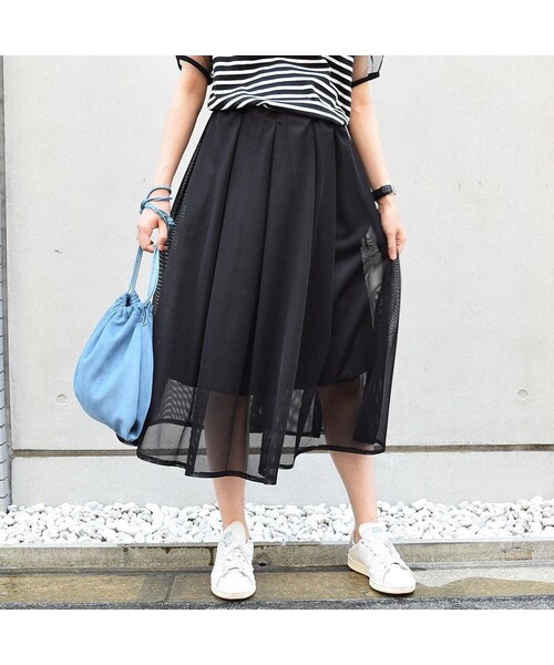 no brand（ノーブランド）の「【 MORE SALE 】メッシュタックSK（スカート・レディース・その他）」の4枚目の写真