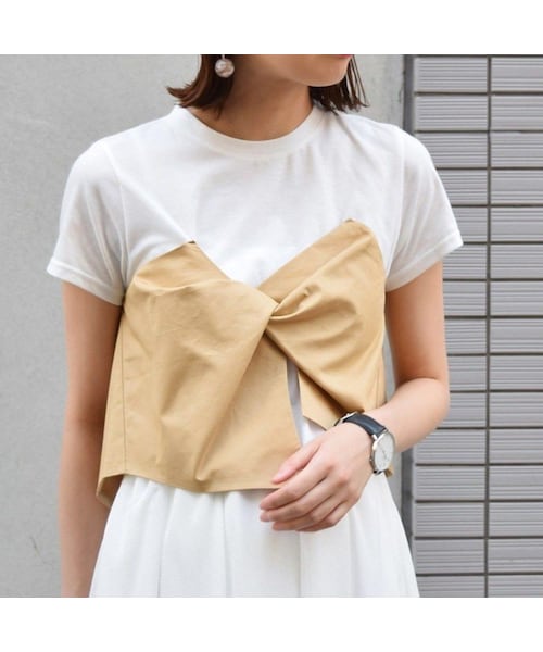 no brand（ノーブランド）の「ビスチェ風TEE（Tシャツ/カットソー・レディース・その他）」の3枚目の写真