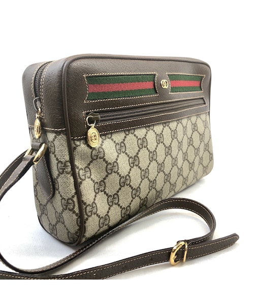 STORES.jp（ストアーズドットジェーピー）の「GUCCI グッチ　シェリーライン　GG柄　ショルダーバッグ　ブラウン　ウェビング　vintage　ヴィンテージ　オールドグッチ　GGスプリーム（ショルダーバッグ・レディース・その他）」の2枚目の写真