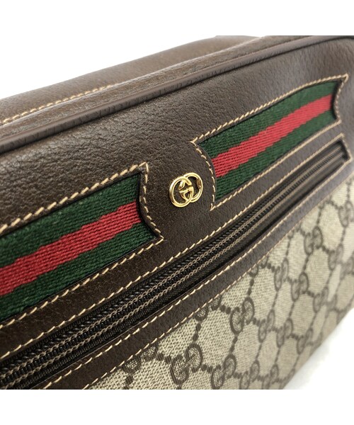 STORES.jp（ストアーズドットジェーピー）の「GUCCI グッチ　シェリーライン　GG柄　ショルダーバッグ　ブラウン　ウェビング　vintage　ヴィンテージ　オールドグッチ　GGスプリーム（ショルダーバッグ・レディース・その他）」の4枚目の写真