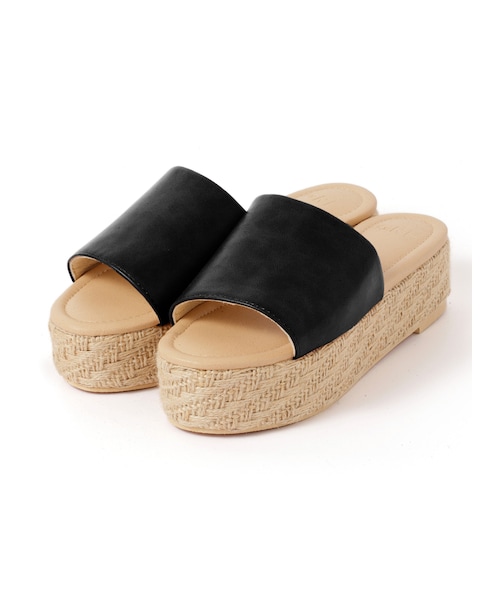 GRL（グレイル）の「厚底ジュードワイドカバーサンダル（サンダル・レディース・キャメル/ブラック/レッド/オフホワイト・24.5）」の3枚目の写真