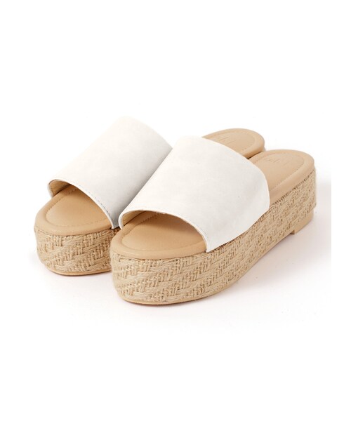 GRL（グレイル）の「厚底ジュードワイドカバーサンダル（サンダル・レディース・キャメル/ブラック/レッド/オフホワイト・24.5）」の2枚目の写真