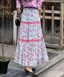 DINT | レーストリミングフラワーパタンスカート(スカート)