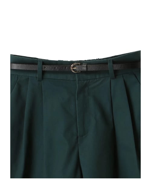 earth music&ecology（アースミュージックアンドエコロジー）の「・ベルト付きショートパンツ（パンツ・ブラック/ダークベージュ/ダークグリーン・S/M）」の4枚目の写真