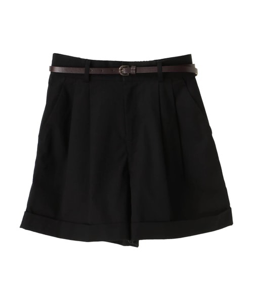 earth music&ecology（アースミュージックアンドエコロジー）の「・ベルト付きショートパンツ（パンツ・ブラック/ダークベージュ/ダークグリーン・S/M）」の9枚目の写真