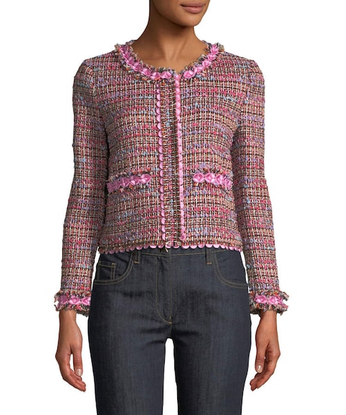 MOSCHINO（モスキーノ）の「Boutique Moschino Flower-Trim Tweed