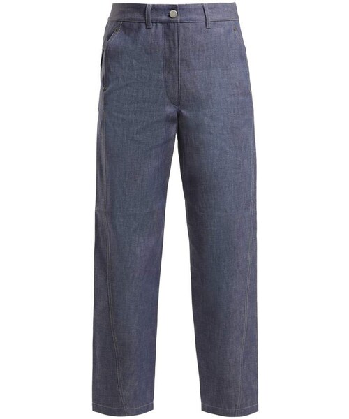 ルメール　LEMAIRE ハイウエストワイドデニム ルメール LEMAIRE ツイストジーンズ コットン インディゴデニム