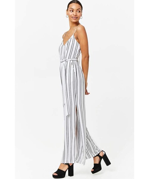 striped cami jumpsuit forever 21