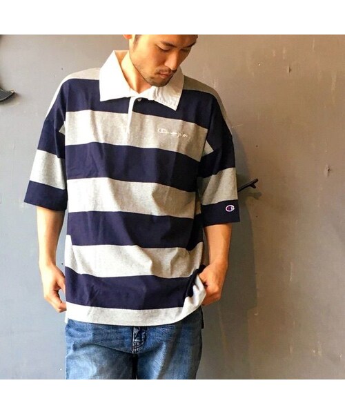 Champion（チャンピオン）の「Champion "RUGGER SHIRT" OX Gray（ポロシャツ・メンズ・その他）」の2枚目の写真