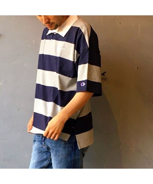 Champion（チャンピオン）の「Champion "RUGGER SHIRT" OX Gray（ポロシャツ・メンズ・その他）」の3枚目の写真