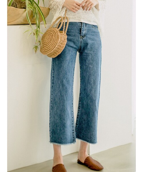 KORMARCH(コマチ)の「セミワイドビンテージタッチデニムパンツ(その他パンツ・レディース・その他・Lサイズ,Mサイズ,Sサイズ,XLサイズ)」の1枚目の写真
