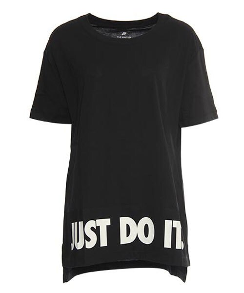 NIKE(ナイキ)の「ナイキ ウィメンズ HI LO JDI Tシャツ(Tシャツ/カットソー・レディース・ホワイト/ブラック・M/L)」の2枚目の写真