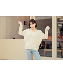 HOTPING | 2WAYシンプルVネックカーディガン(カーディガン/ボレロ)