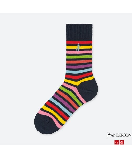 UNIQLO（ユニクロ）の「ボーダーソックス（ソックス/靴下・メンズ・RED 15/9 90/YELLOW 45/NAVY 69/GREEN 54・25-27/27-29）」の5枚目の写真