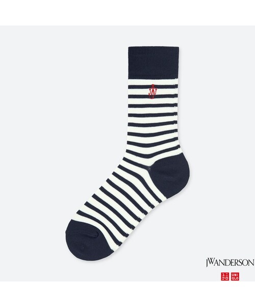 UNIQLO（ユニクロ）の「ボーダーソックス（ソックス/靴下・メンズ・RED 15/9 90/YELLOW 45/NAVY 69/GREEN 54・25-27/27-29）」の2枚目の写真