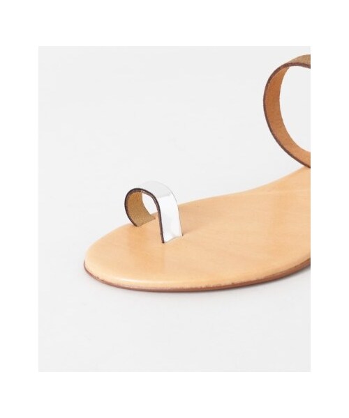 URBAN RESEARCH（アーバンリサーチ）の「ENESS 配色レザーフラットサンダル（シューズ・レディース・MOCHA×SIL/BLK×P.SIL・37/38）」の6枚目の写真