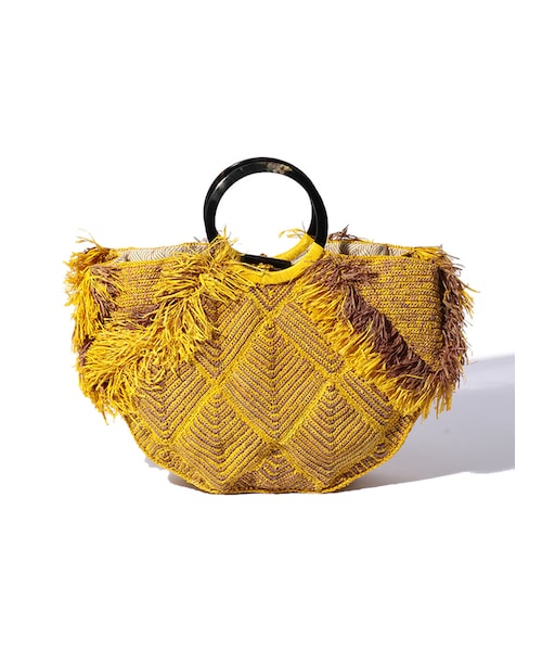 Jamin Puech（ジャマンピュエッシュ）の「ラフィアハンドバッグ