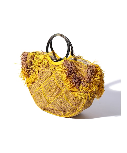 Jamin Puech（ジャマンピュエッシュ）の「ラフィアハンドバッグ