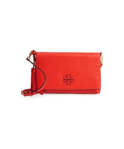TORY BURCH（トリーバーチ）の「Tory Burch McGraw Leather Crossbody Bag（クラッチバッグ・レディース・White/Pink/Red・One Size）」の3枚目の写真