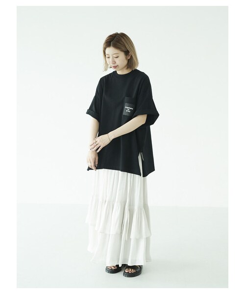 GARAGE OF GOOD CLOTHING（ガレージオブグッドクロージング）の「【予約】【再入荷アイテム】ティアードマキシスカート（スカート・オフホワイト・F）」の4枚目の写真